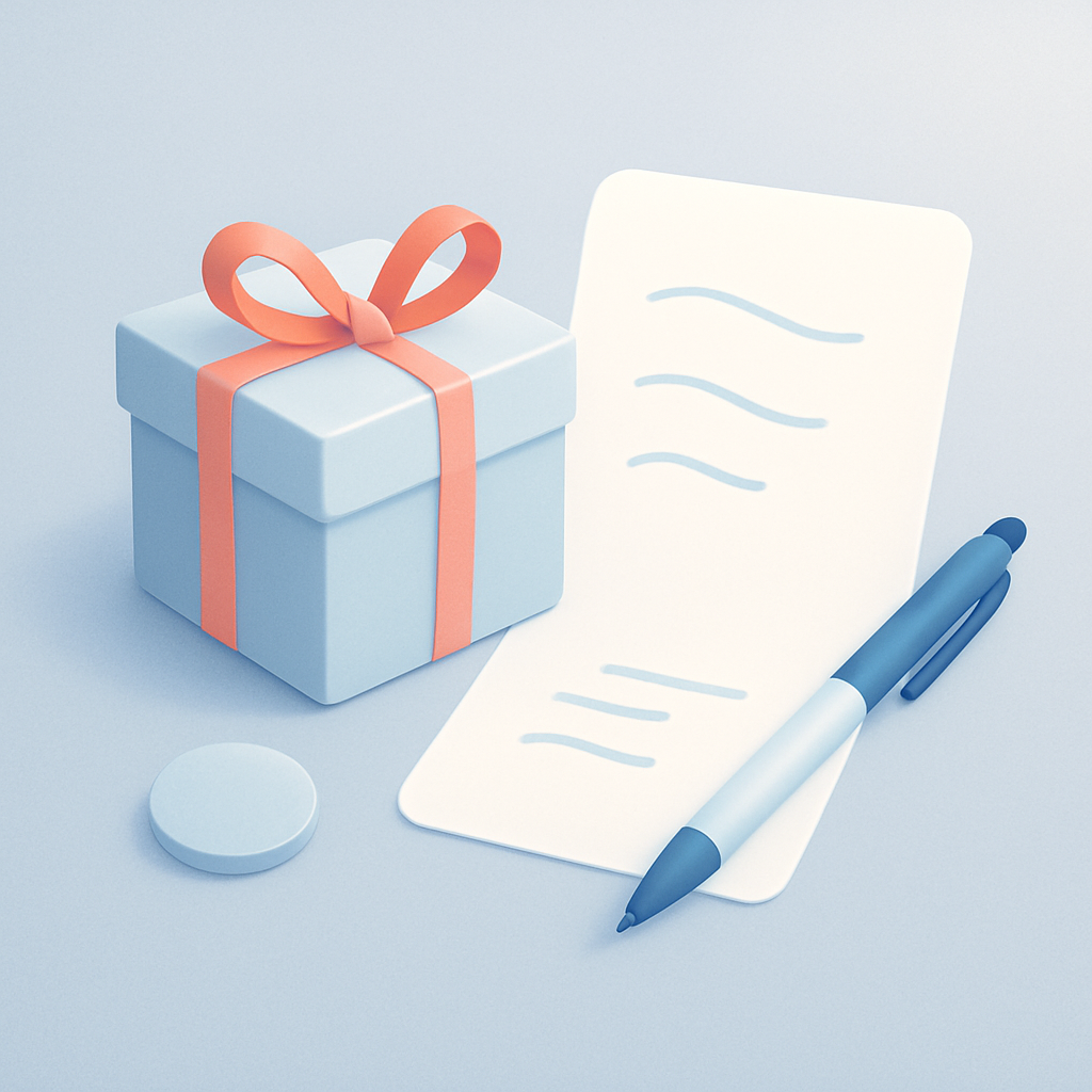 Hoe schrijf je cadeau